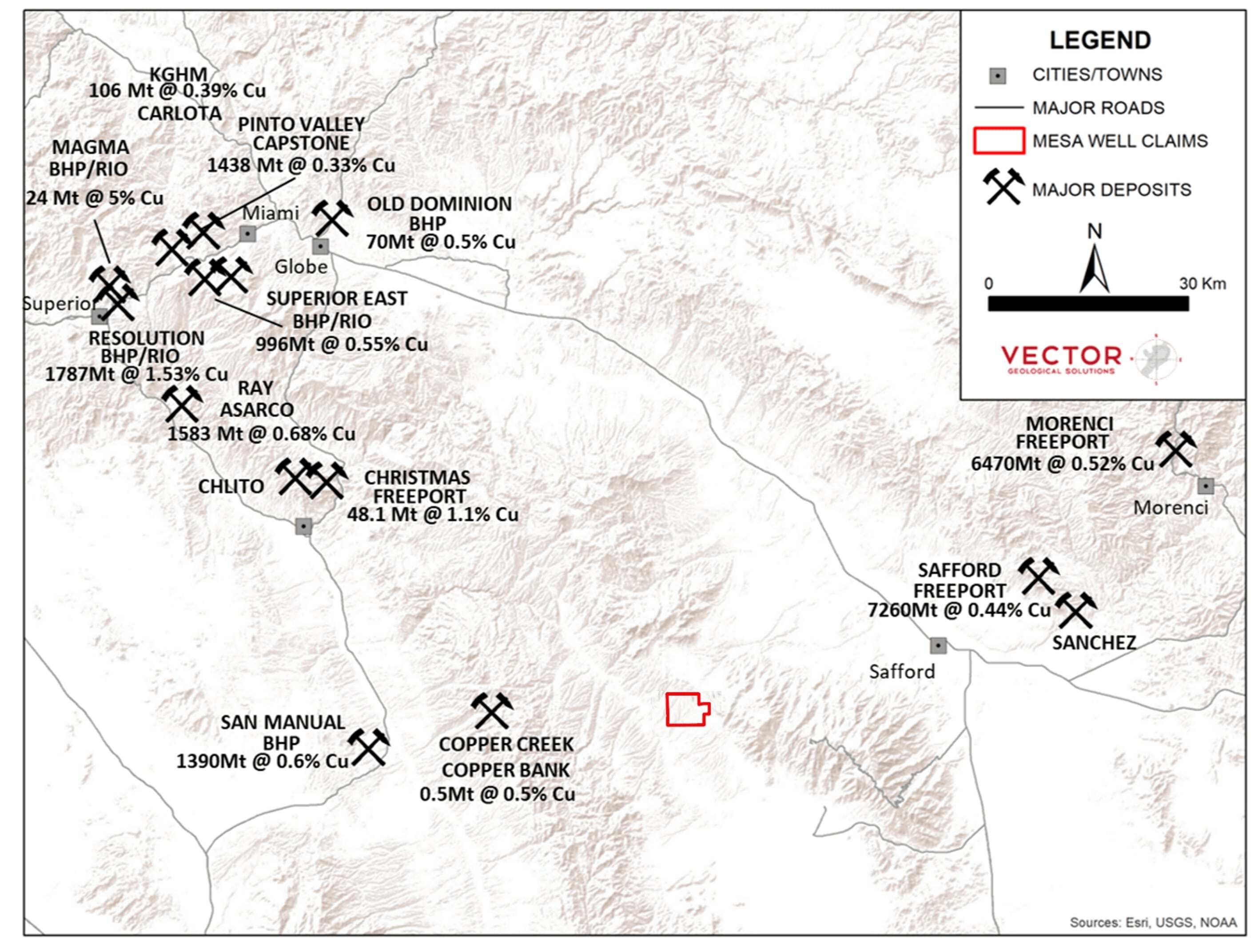 Mesa Well Location Map